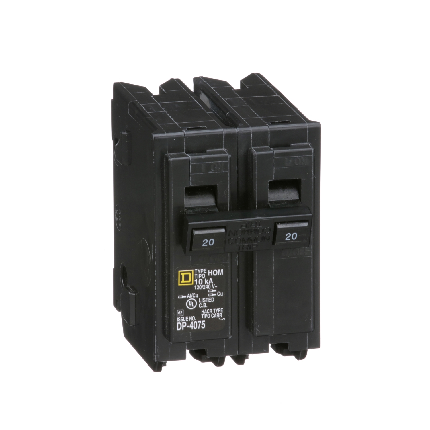 Square D Homeline Two Pole Circuit Breaker Replacement