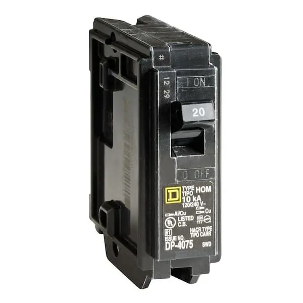 Square D Homeline Single Pole Circuit Breaker Replacement